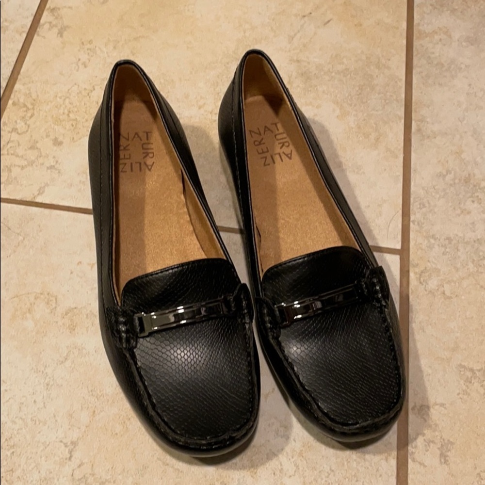 Black loafers